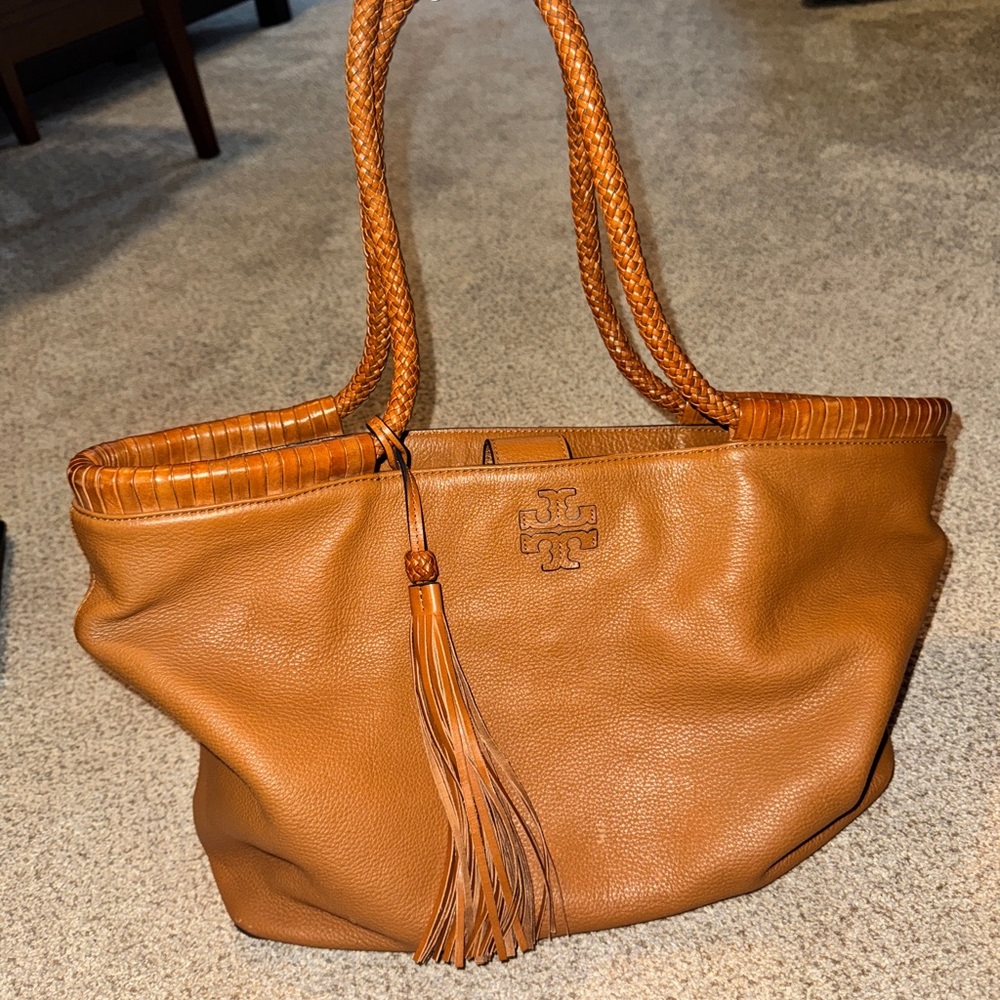 Tory Burch Tan Leather Tote Bag